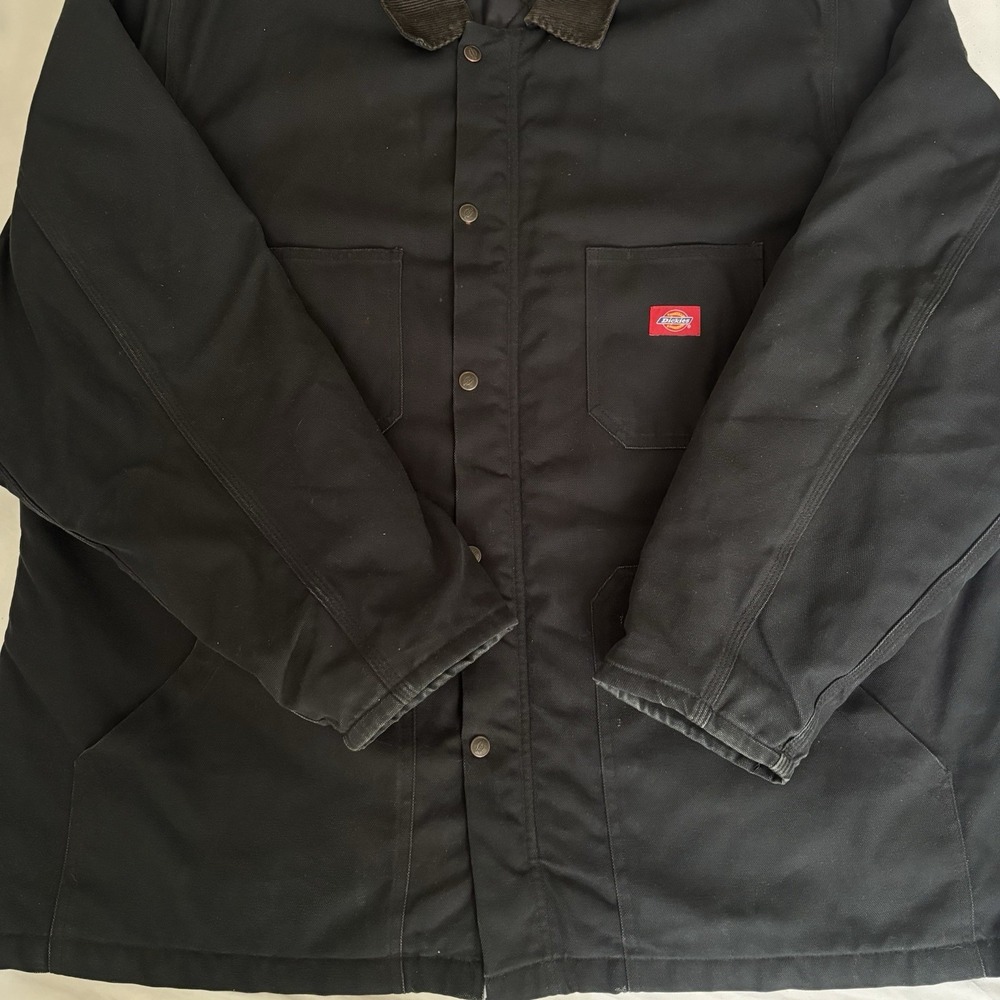 Dickies Jacket Mens 3XL Black Heavyweight Quilt Lined Field Vintage Big & Tall - Picture 2 of 16